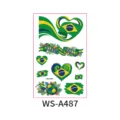 2026 World Cup Brazil flag temporary tattoo stickers sports fan body face art decoration - New Brazil Style (WS-A487) / 120*76mm