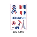 France Flag Temporary Tattoo Sticker World Cup Fan Face Decal Body Art Style Variant - New France Style (WS-A495) / 120*76mm