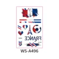 France theme temporary tattoo sticker for sports fans football match World Cup fan cheering face decal - New France Style (WS-A496) / 120*76mm