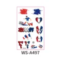 France flag temporary tattoo sticker for 2026 world cup sports fan face and body - New France Style (WS-A497) / 120*76mm