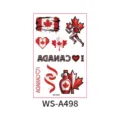 Canada flag temporary tattoo sticker for sports fans world cup party body art makeup - New Canada Style (WS-A498) / 120*76mm