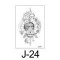 Geometrische tijdelijke tatoeage met hemellichamen en het alziend oog ontwerp. - Alziend Oog Geometrisch Patroon (J-24) / 60*105mm