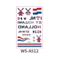 Netherlands temporary tattoo stickers, Dutch flag windmill waterproof body art for sports fans. - 120*76mm / New Netherlands Style (WS-A512)