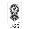 Tijdelijke tatoeage sticker schedel klok ontwerp zwart waterdicht lichaamskunst decal man - Doodskop en Klokklauw Stijl (J-25) / 60*105mm