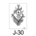 Tijdelijke tattoo sticker blad geometrische kompas veer bloemen lichaamskunst ontwerp. - Kompas Veer en Bloemen Stijl (J-30) / 60*105mm