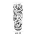 Zwarte en witte tijdelijke armtatoeage sticker met slang en lelieontwerp voor volwassenen - Persoonlijkheid Slang en Lelie Combinatie Stijl (WD-196) / 170x480mm / Zwart Wit