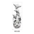 Waterproof full arm tattoo sticker, black and white marine lighthouse design variant - Ocean Lighthouse Whale Style (WD-202) / 170x480mm
