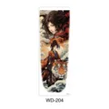 Full arm temporary tattoo sticker Japanese samurai tiger waterproof body art transfer 1pc - Japanese Color Illustration Style (WD-204) / 170x480mm