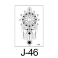 Geometrisch totem tijdelijke tattoo sticker waterdicht zwart lichaamskunst J-46. - Geometrische Totem Stijl (J-46) / 60*105mm