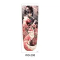 Volledige arm tijdelijke tatoeage sticker met Japanse anime geisha, vos en kersenbloesem ontwerp. - Geisha Vossemasker Stijl (WD-208) / 170x480mm