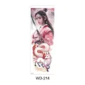 Waterdichte tijdelijke tatoeage sticker Chinese stijl vos zwaard lichaamskunst decor - Wuxia Meisje & Negenstaartige Vos Stijl (WD-214) / 170x480mm