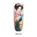 Volledige arm tijdelijke tattoo sticker met elegante geisha en pauw ontwerp waterdicht - Klassieke Dame & Pauw Stijl (WD-216) / 170x480mm