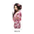 Japanse stijl tijdelijke tatoeage sticker volledige arm waterdicht geisha bloem vos ontwerp. - Samurai Meisje & Negenstaartige Vos Sakura Stijl (WD-219) / 170x480mm