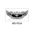 Halloween aterrador boca grande pegatina de tatuaje temporal horror dientes fiesta. - Estilo de boca de monstruo cosida (WS-F014) / 130x70mm