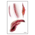 Halloween temporäre Tattoo Aufkleber blutige Narben gefälschte Wunden Horror realistisch - Simulierter Messerriss (WS-K20) / 120*76mm
