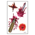 Halloween blutiges Narbe Tattoo Aufkleber wasserdicht temporär Horror Grusel Body Art - Piercing-Naht-Narbe (WS-K17) / 120*76mm