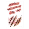 Halloween temporäre Tattoo Aufkleber gefälschte blutige Narbe Horror wasserdichte Body Art - Simulierte Wundnaht (WS-K16) / 120*76mm