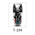 Waterproof temporary tattoo sticker featuring gothic bat monster and bloody eyeball design. - Bat Eyeball Dark Style (T-194) / 150x210MM