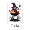 Halloween waterproof temporary tattoo sticker, spooky witch pumpkin design for party. - Cartoon Magic Halloween (T-162) / 150x210MM