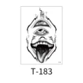 Gothic third eye tattoo sticker, dark style waterproof body art temporary tattoo sticker - Spooky Multi-Eyed Monster (T-183) / 150x210MM