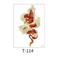 Colorful dragon temporary tattoo sticker, waterproof body art transfer for men and women. - Colorful Totem Dragon (T-114) / 150*210MM