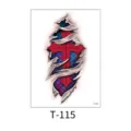 Waterproof temporary tattoo sticker featuring colorful totem and red cross design for body art. - Colorful Skin Tearing Red Cross (T-115) / 150*210MM