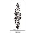 Black tribal butterfly temporary tattoo sticker for lower abdomen and waist decoration - 160*85mm / Symmetrical Totem Vine Butterfly Style (CR065)