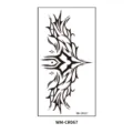 Black tribal chest and belly tattoo sticker, sexy body art waterproof temporary tattoo design. - 160*85mm / Symmetrical Dark Totem Line Style (CR067)