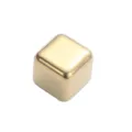 Golden stainless steel whiskey ice cube chilling stone for drinks and beer cooling. - Single Piece - Gold