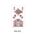Brown Henna Temporary Tattoo Sticker Floral Lace Waterproof Body Art Decal Sheet HN031 - Henna Floral Lace Style (HN—031)