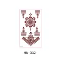 Cross-border brown-red henna tattoo sticker, waterproof floral lace hand back sticker. - Henna Floral Lace Style (HN—032)