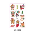 Kids Christmas temporary tattoo stickers cute cartoon crayon hand-painted holiday gifts decor. - WS-H002