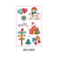 Christmas cartoon temporary tattoo stickers for kids cute hand-drawn holiday party decor. - WS-H003