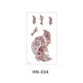 Brown henna floral temporary tattoo sticker waterproof lace hand body art design for women - Henna Floral Lace Style (HN—034)