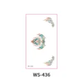 Autocollant de tatouage de visage temporaire style Dunhuang maquillage de front Hanfu - Bindi Dunhuang (WS436) / 105*60mm