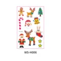 Christmas cartoon temporary tattoo stickers for kids, cute holiday festive body art decor. - WS-H006