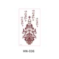 Brown henna tattoo sticker sheet with floral lace design for hand back waterproof. - Henna Floral Lace Style (HN—036)