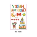 Kids Christmas temporary tattoo stickers, cute hand-drawn crayon cartoon festive body art decals. - WS-H007