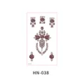 Henna temporary tattoo sticker brown red floral lace hand back waterproof body art decor - Henna Floral Lace Style (HN—038)