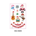 Cute Christmas cartoon temporary tattoo sticker sheet for kids holiday party decoration. - WS-H009
