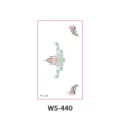 Autocollant de visage temporaire Huadian style Dunhuang pour maquillage Hanfu, accessoire. - Bindi Dunhuang (WS440) / 105*60mm