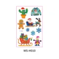 Cute Christmas temporary tattoo stickers for kids, waterproof cartoon holiday body art. - WS-H010