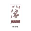 Henna temporary tattoo sticker dark red floral lace design waterproof body art for women - Henna Floral Lace Style (HN—040)