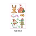 Kids Christmas temporary tattoo stickers, cute crayon hand-drawn cartoon holiday party decor. - WS-H014