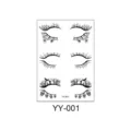 Halloween temporary eyelash tattoo stickers waterproof eye line makeup decorative sheet for party - Style 1 (YY-001) / 150x105mm