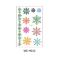 Christmas snowflake temporary tattoo stickers sheet for kids, colorful cute body art decals. - WS-H015