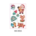 Christmas temporary tattoos for kids, cute cartoon crayon style waterproof sticker sheet. - WS-H016
