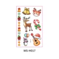 Cute kids Christmas temporary tattoo sticker, cartoon crayon hand-drawn holiday gift decor. - WS-H017