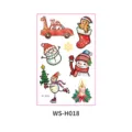 Cute Christmas cartoon temporary tattoo sticker for kids, lovely crayon hand-drawn festival decor. - WS-H018