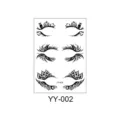 Disposable waterproof eyeliner eyelash tattoo sticker sheet for eye makeup and festival. - Style 2 (YY-002) / 150x105mm